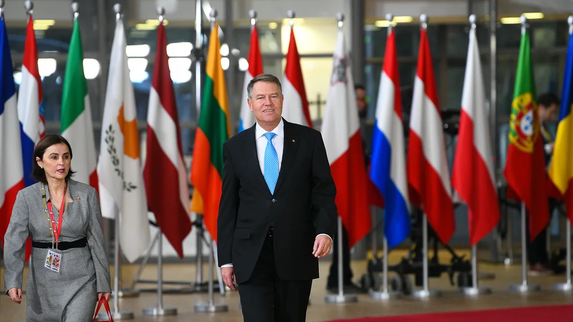 Preşedintele Klaus Iohannis participă joi şi vineri la reuniunea Consiliului European