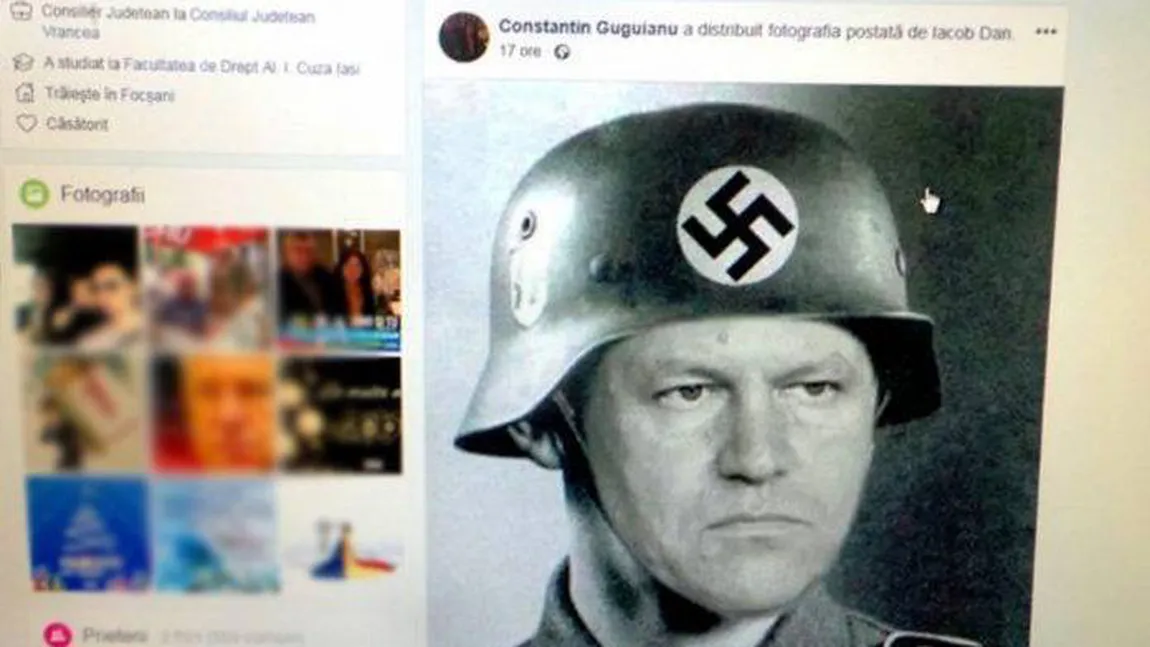 Consilierul judeţean care a redistribuit o fotografie trucată cu Iohannis îmbrăcat în uniformă de nazist a demisionat