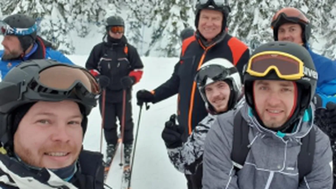 Klaus Iohannis se relaxează la schi, sâmbătă