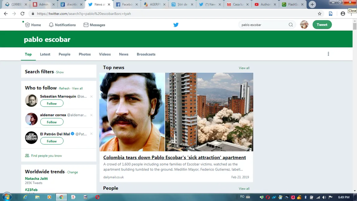 S-a ales praful de casa lui Pablo Escobar. Locuinţa baronului drogurilor a fost demolată VIDEO