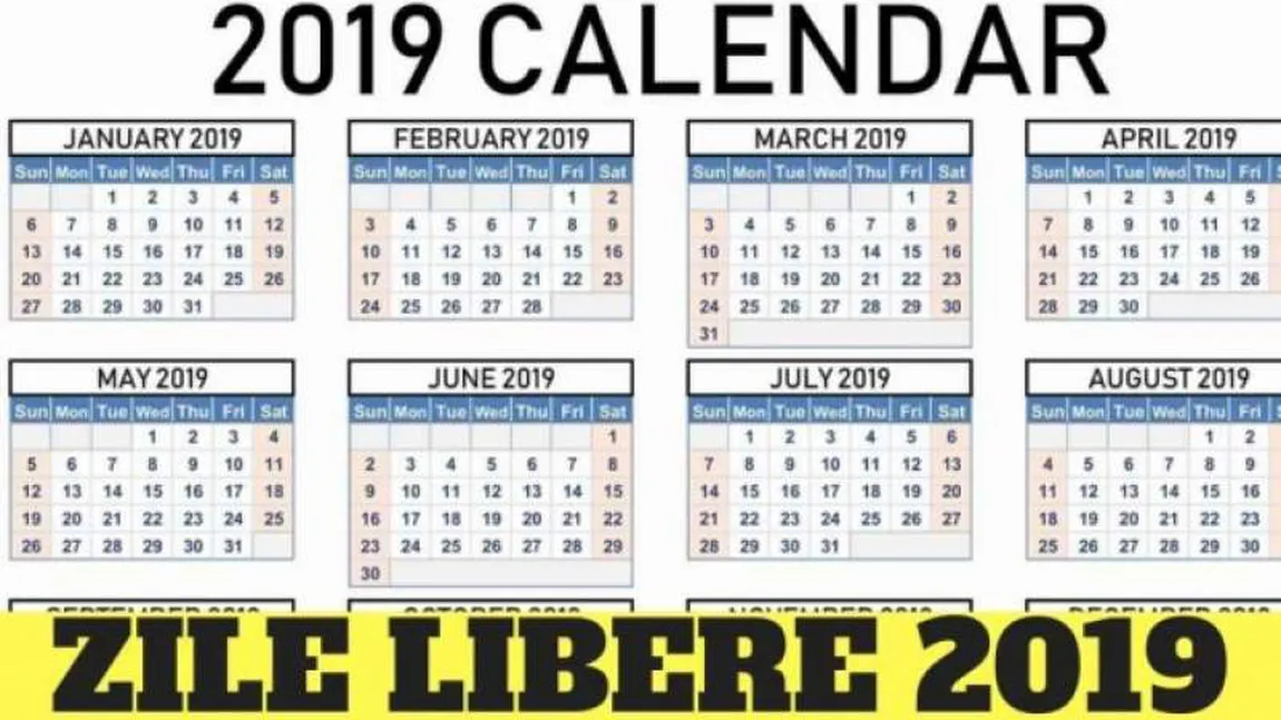 Zile libere 2019. Bugetarii vor avea mai multe zile libere în perioada următoare. Guvernul a anunţat calendarul