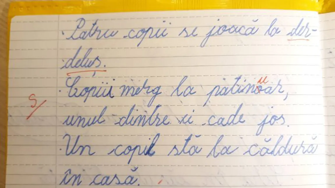 Tema unui elev din Iaşi, corectată greşit de profesor, a devenit viral pe Facebook. 