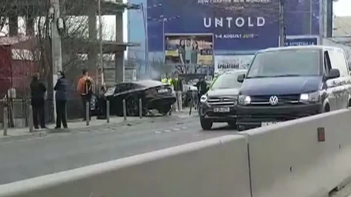 Accident violent pe DN1, lângă Bucureşti. Trei răniţi după tamponarea a două maşini VIDEO