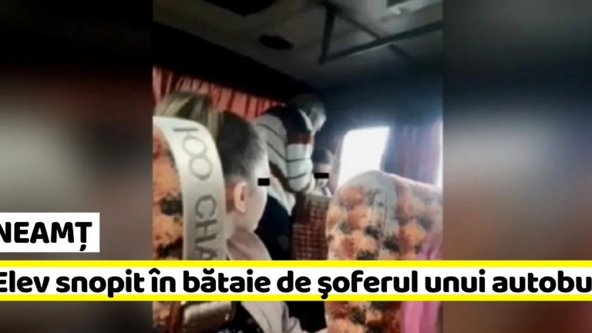 Elev din Roman, snopit în bătaie de şoferul unui autobuz. Motivul, HALUCINANT VIDEO