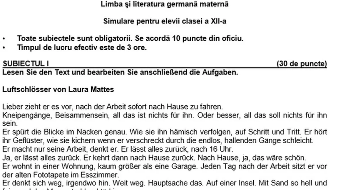 Simulare BAC 2019. Elevii aparţinând minorităţilor naţionale susţin marţi proba la limba maternă