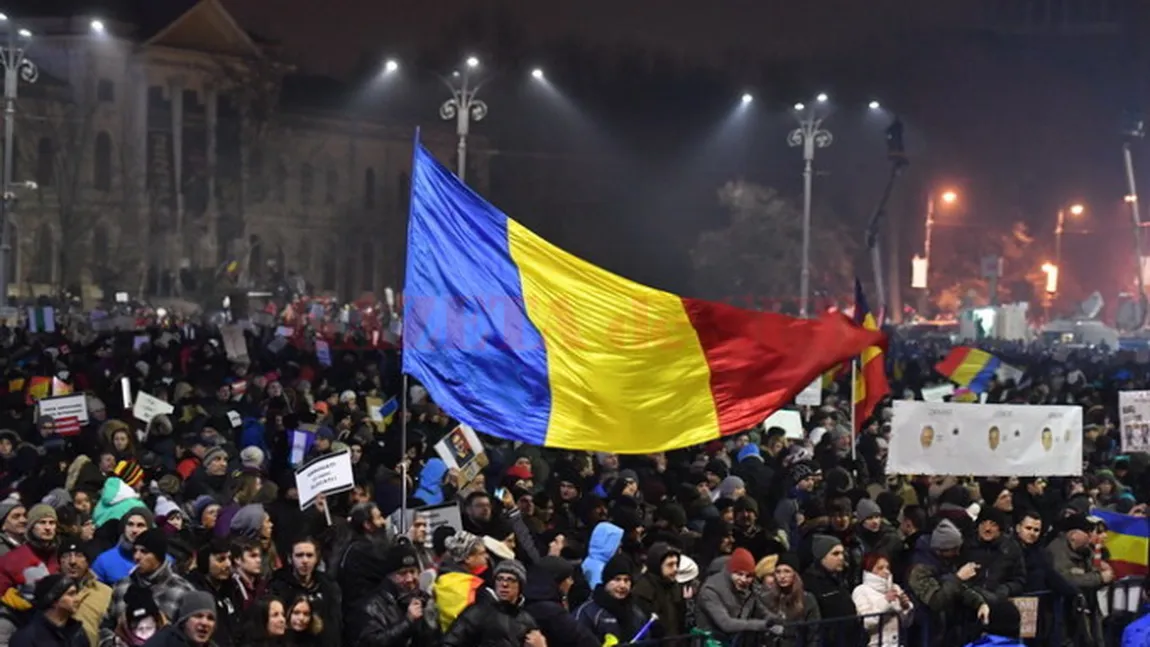 Protest în Capitală faţă de OUG 7, de modificare a legilor justiţiei. 