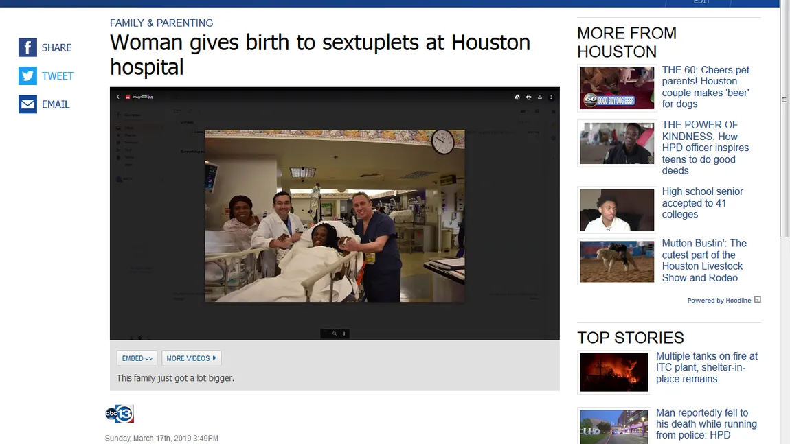 O femeie din Texas a născut sextupleţi. Această naştere multiplă este rară VIDEO