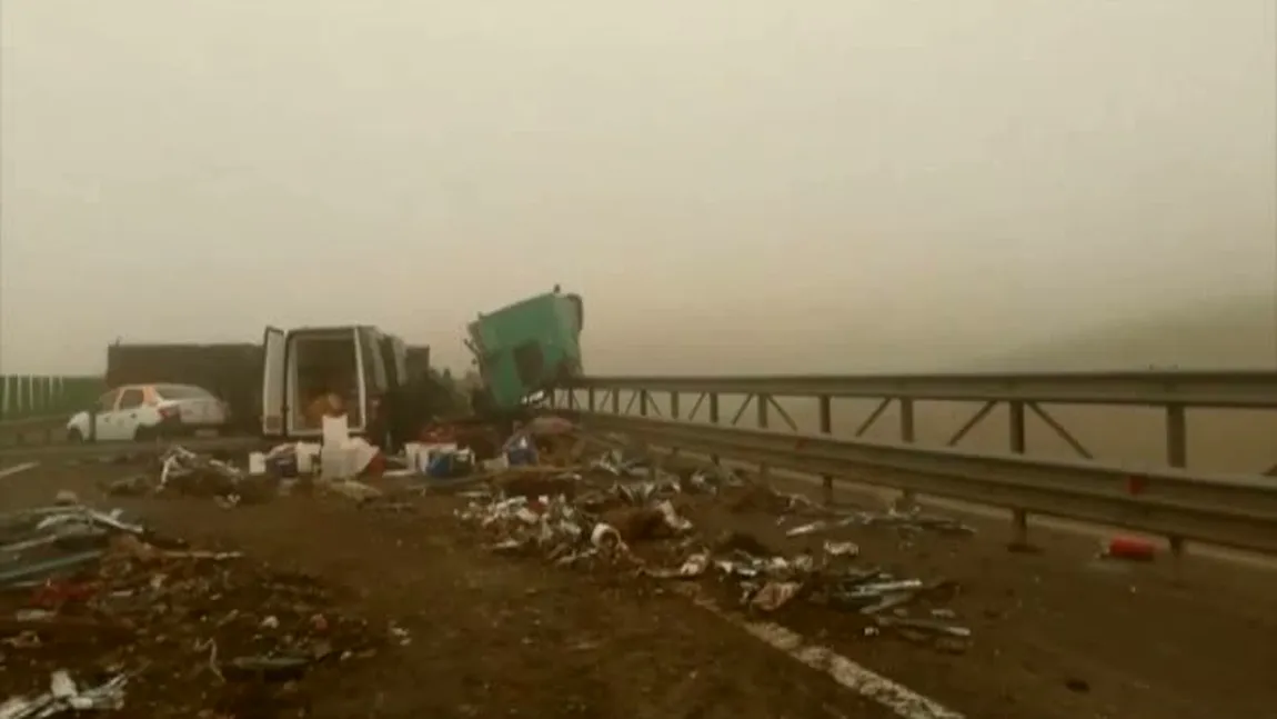 Accident grav pe Autostrada A2 spre Constanţa. Patru persoane sunt rănite - VIDEO