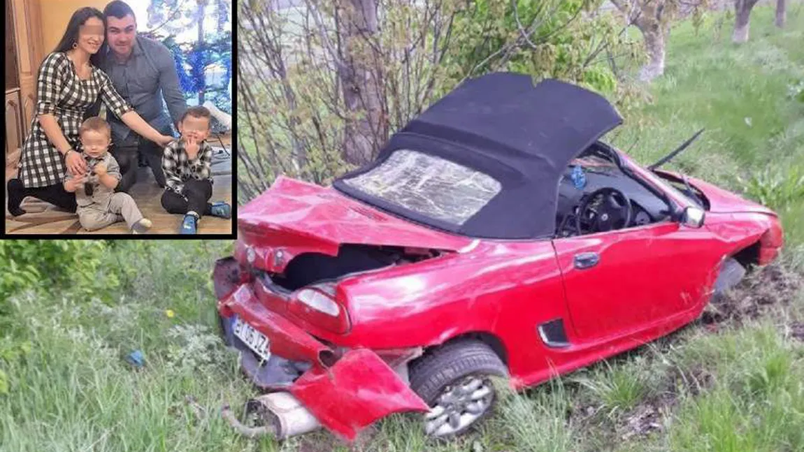 Un nou accident cutremură România. A murit pe loc, aruncat prin plafonul decapotabilei. Doi copii au rămas fără tată