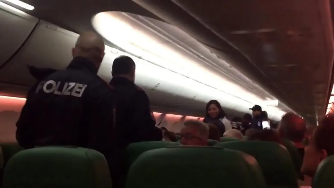 Un român beat a făcut scandal în avion şi le-a ameninţat pe stewardeze cu moartea. Poliţia din Londra l-a dat jos din aeronavă VIDEO