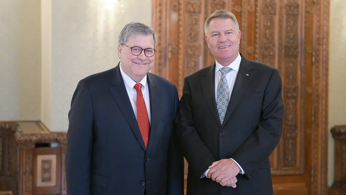 Preşedintele Iohannis l-a primit pe procurorul general al SUA. William Barr: Este important ca România să respecte statul de drept