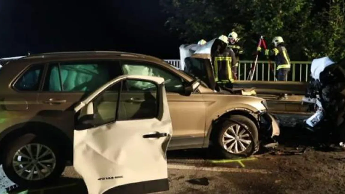 Şapte persoane, inclusiv cinci români, au fost implicaţi într-un accident rutier în Austria VIDEO