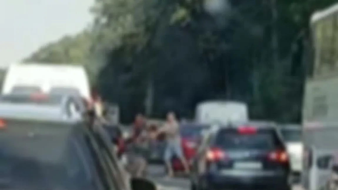 Bătaie între şoferi pe Autostrada Bucureşti-Piteşti VIDEO