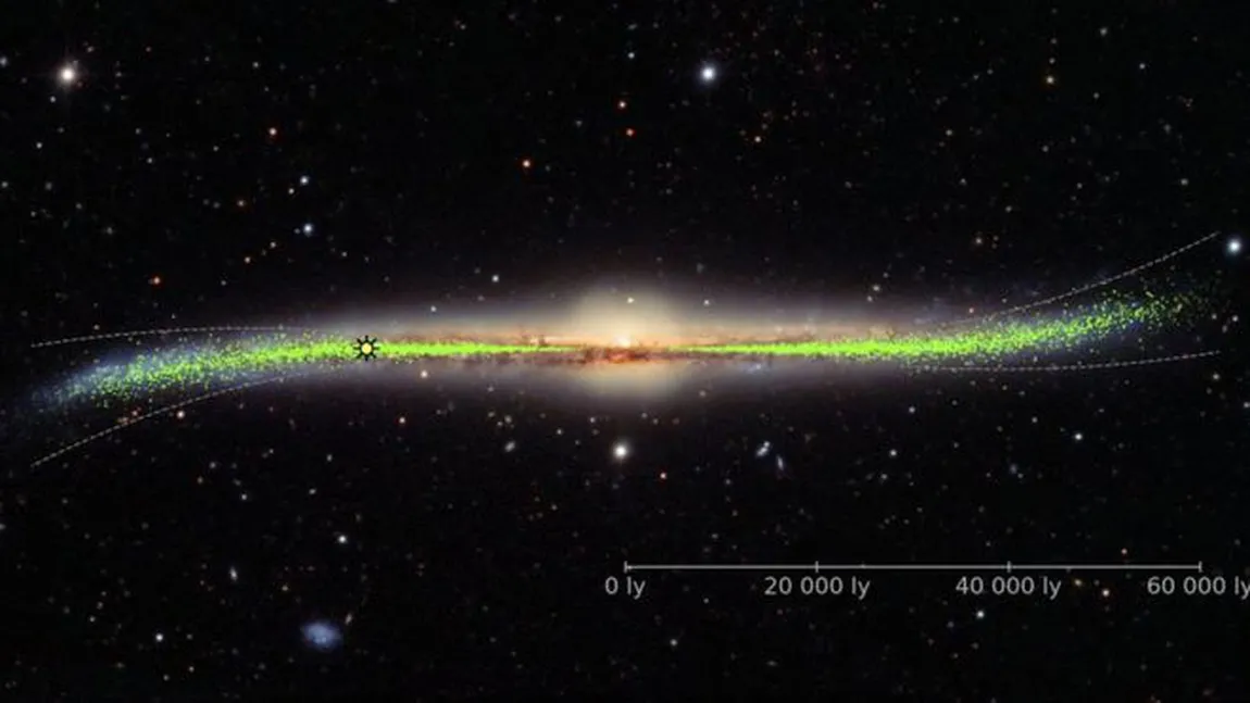 Astronomii au realizat harta galaxiei: Discul Căii Lactee este deformat şi răsucit