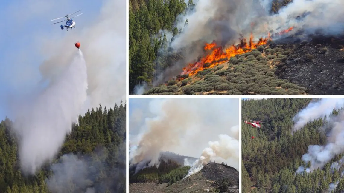 Alertă în Insulele Canare: Sute de turişti au fost evacuaţi din calea incendiilor de vegetaţie