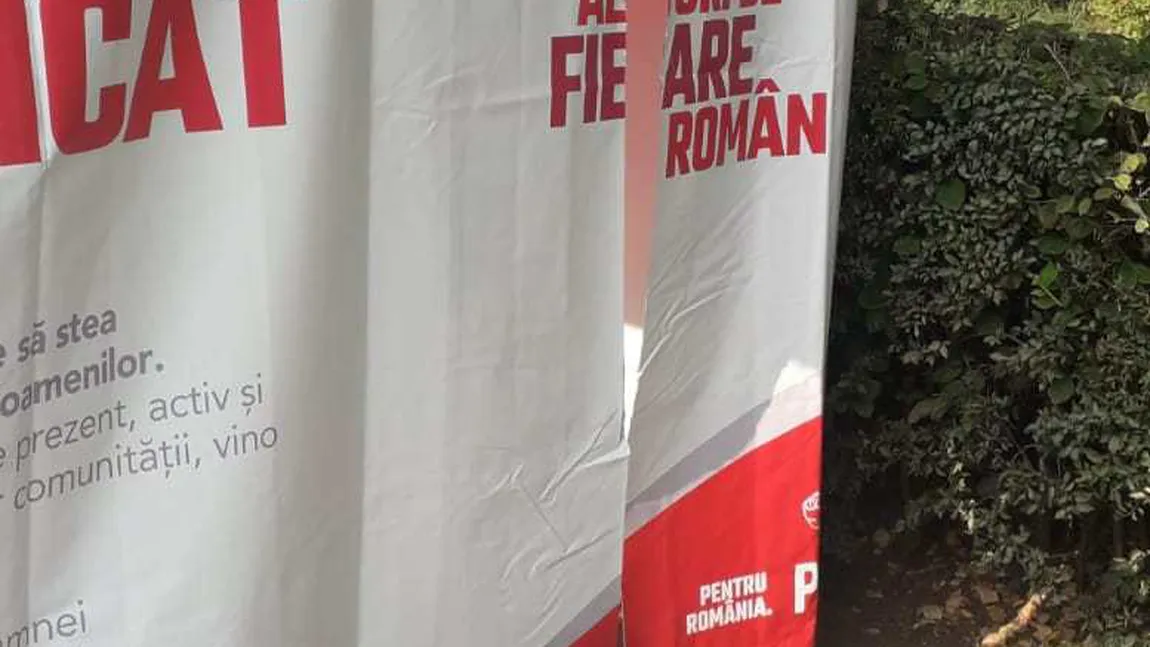 Un cort amenajat la Braşov pentru strângerea de semnături pentru candidatura Vioricăi Dăncilă a fost vandalizat