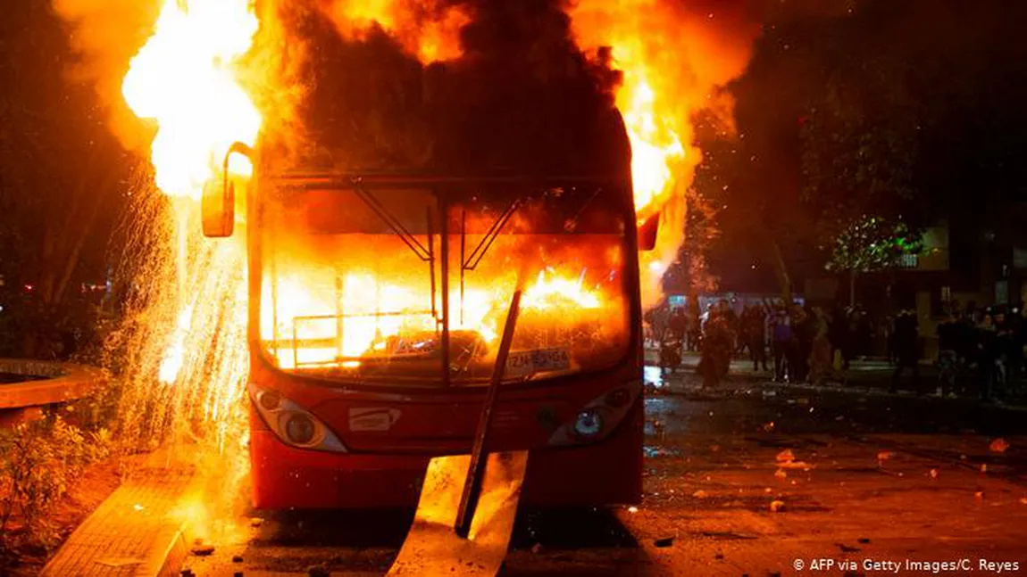 Stare de război în Chile, 7 morţi în urma protestelor Magazine devastate şi zboruri anulate