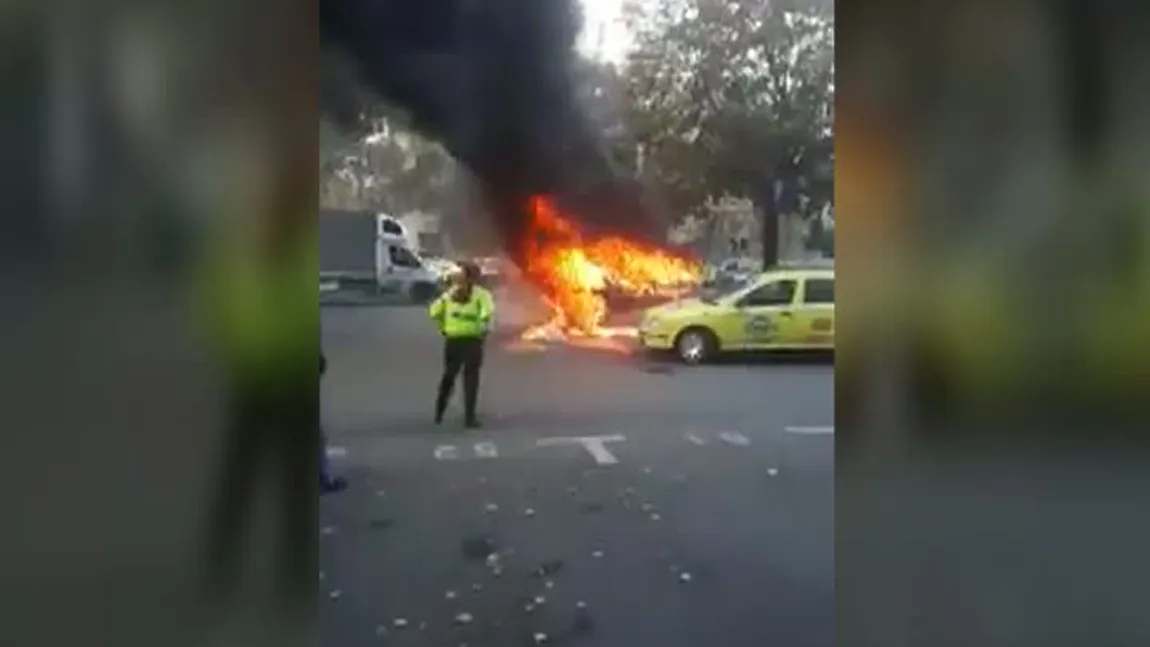 EXPLOZIE urmată de incendiu în Bucureşti