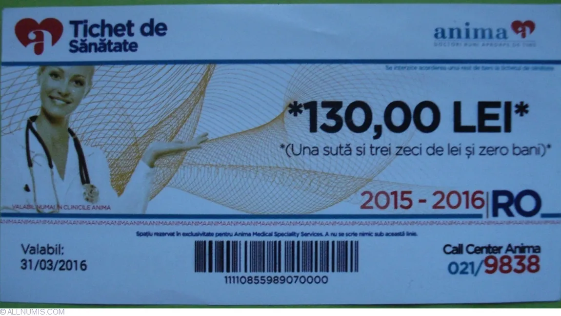 TICHETE DE SĂNĂTATE. Şase salarii medii brute pentru fiecare angajat cu carte de muncă