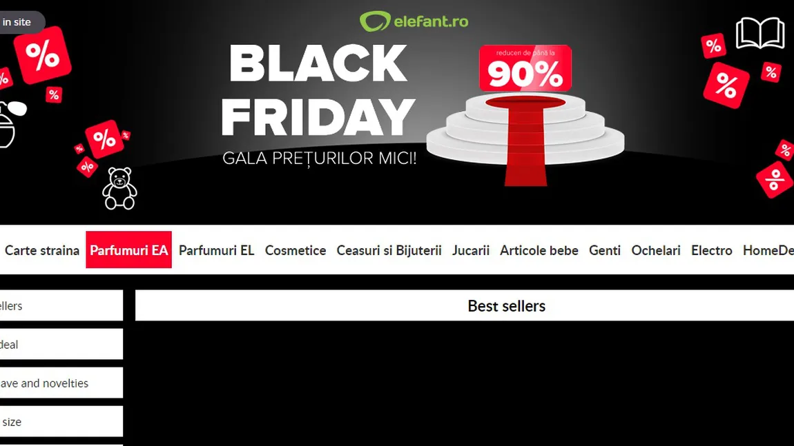 Elefant.ro face reduceri mari de BLACK FRIDAY 2019