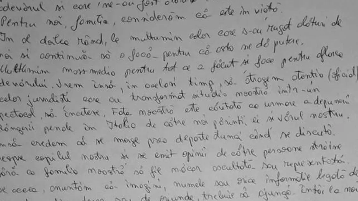 Cazul Caracal. Familia Alexandrei Măceşanu, scrisoare emoţionantă: 