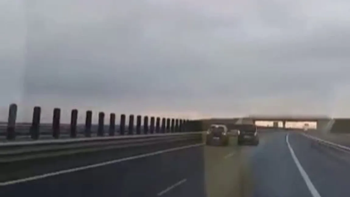 Şicanări în trafic pe Autostrada Timişoara - Arad. Accident evitat în ultimul moment VIDEO