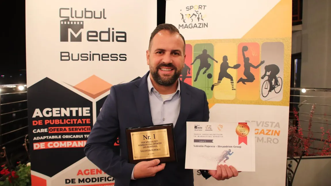 Valentin Popescu a fost desemnat cel mai bun specialist pe marketing sportiv din România