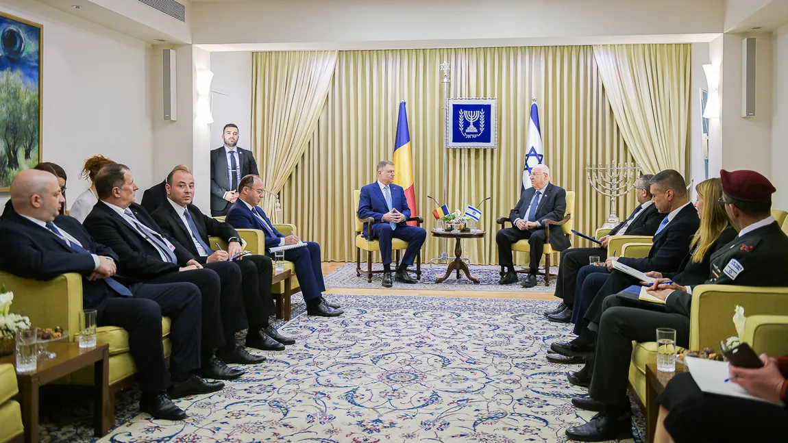 Preşedintele Iohannis, în vizita în Israel. Se va întâlni cu liderul Alianţei Albastru&Alb, Binyamin Gantz