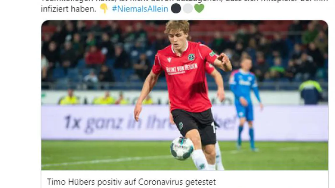 Fotbalist de la Hannover, depistat cu coronavirus: 