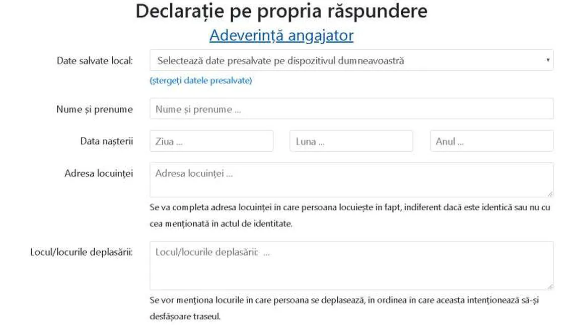 Speculă pe coronavirus: Declaraţiile pe propria răspundere, vândute cu un leu la magazinele din comuna făcută celebră de Ion Creangă