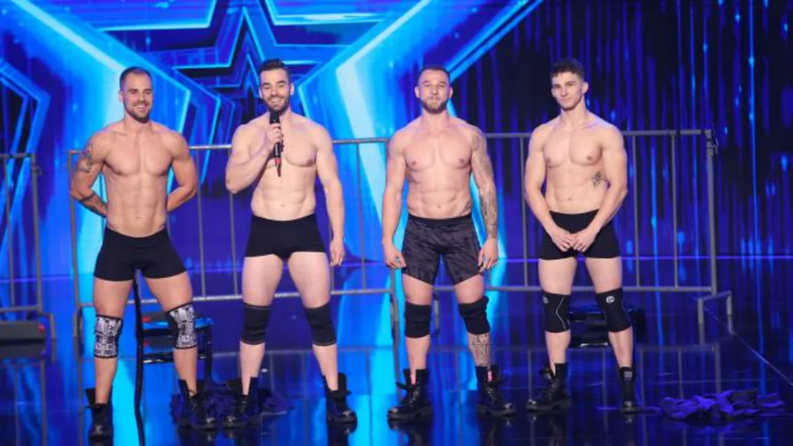 ROMANII AU TALENT 2020. Dirty Boys, moment incendiar de striptease VIDEO