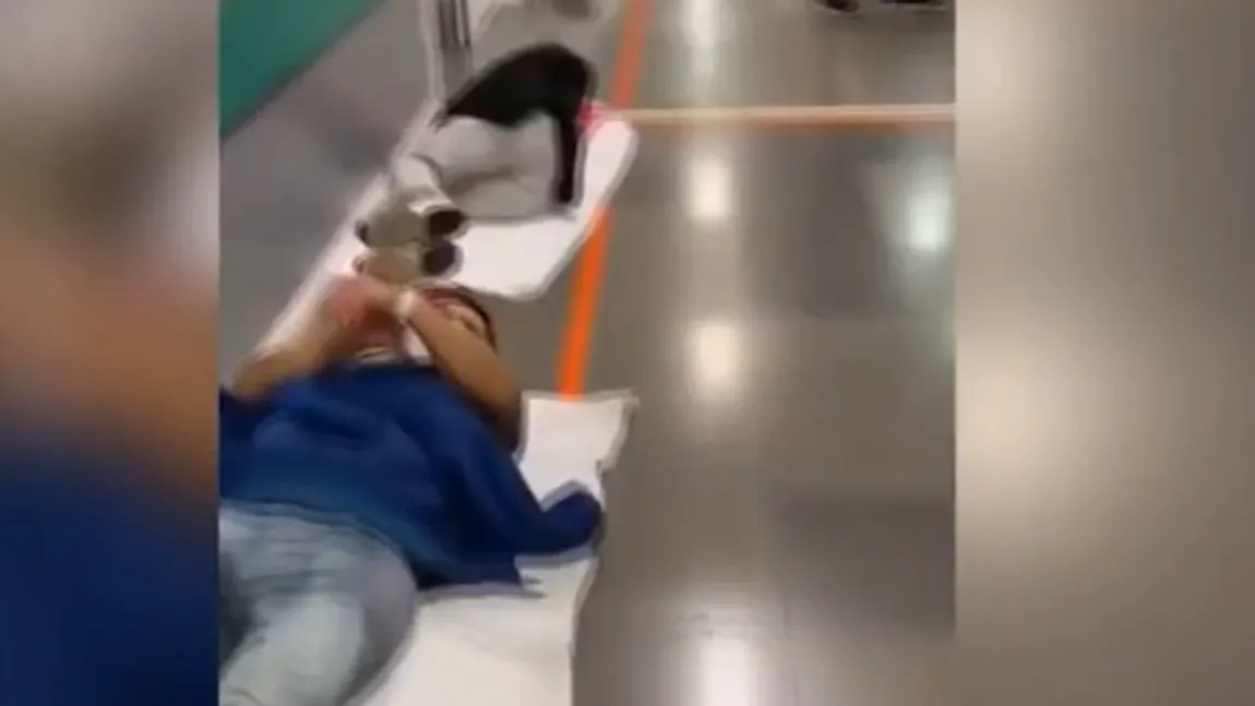 Imagini ŞOCANTE din Madrid! Pacienţii infectaţi cu coronavirus aşteaptă lungiţi pe jos pe holurile spitalelor VIDEO