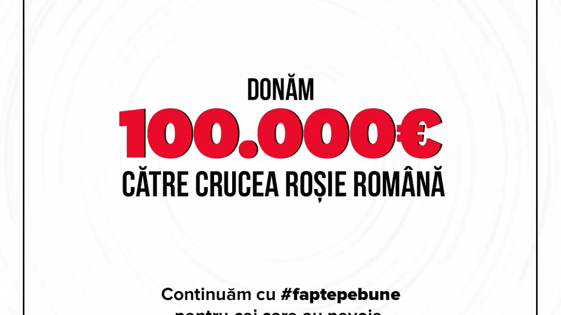 Sphera Franchise Group donează 100.000 de euro organizaţiei Crucea Roşie Română