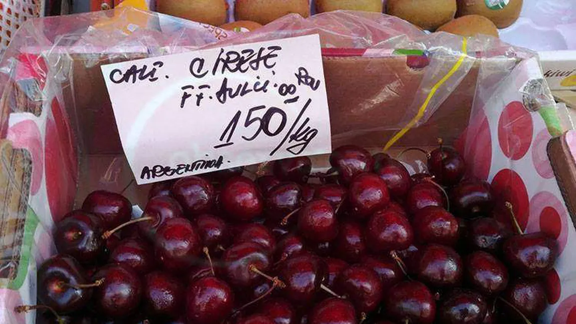 Preţul REAL al cireşelor din import! Vin cu 6 lei şi sunt vândute în piaţă cu 150 lei