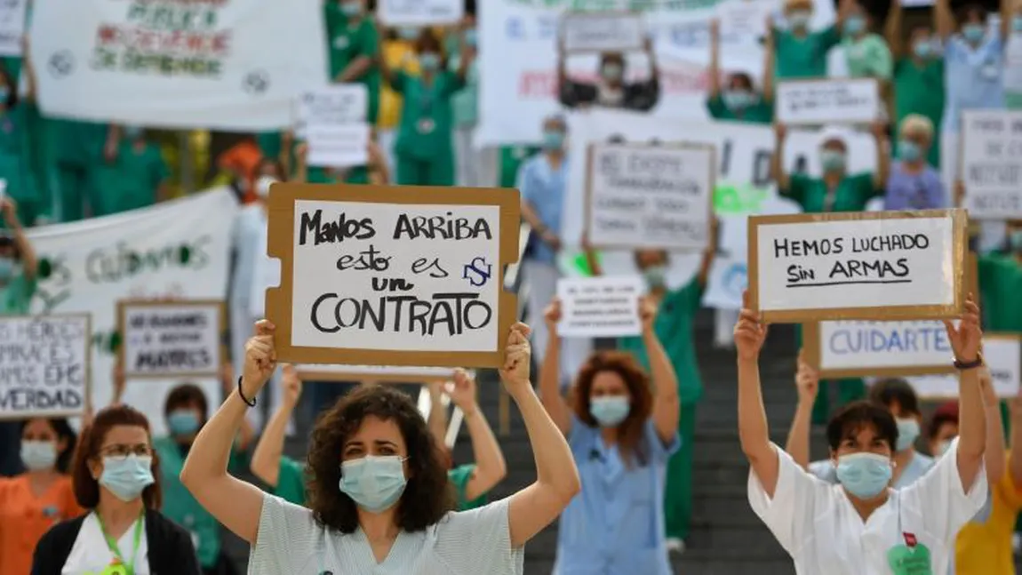 Protest spontan al cadrelor medicale: 