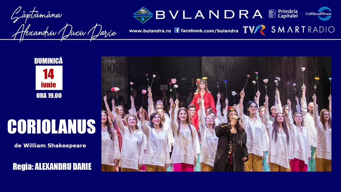 Alexandru Darie şi Coriolanus pe scena online a Teatrului 