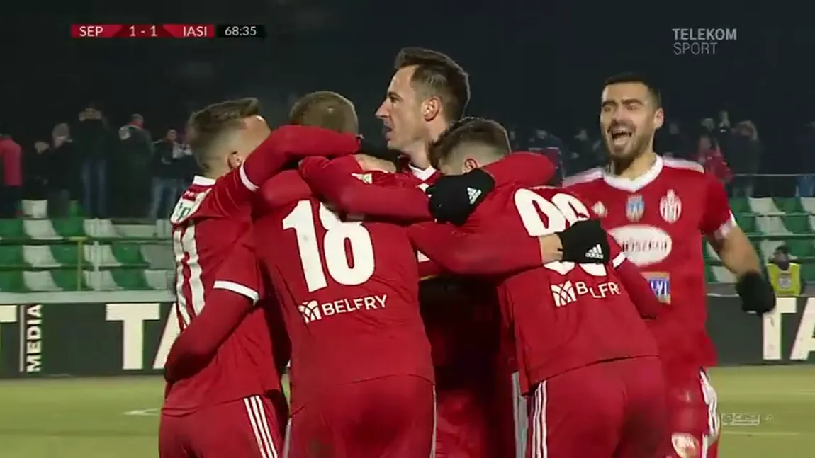 SEPSI - POLI IAŞI 5-1 în prima manşă din semifinalele Cupei României. RETURUL se joacă pe 8 IULIE