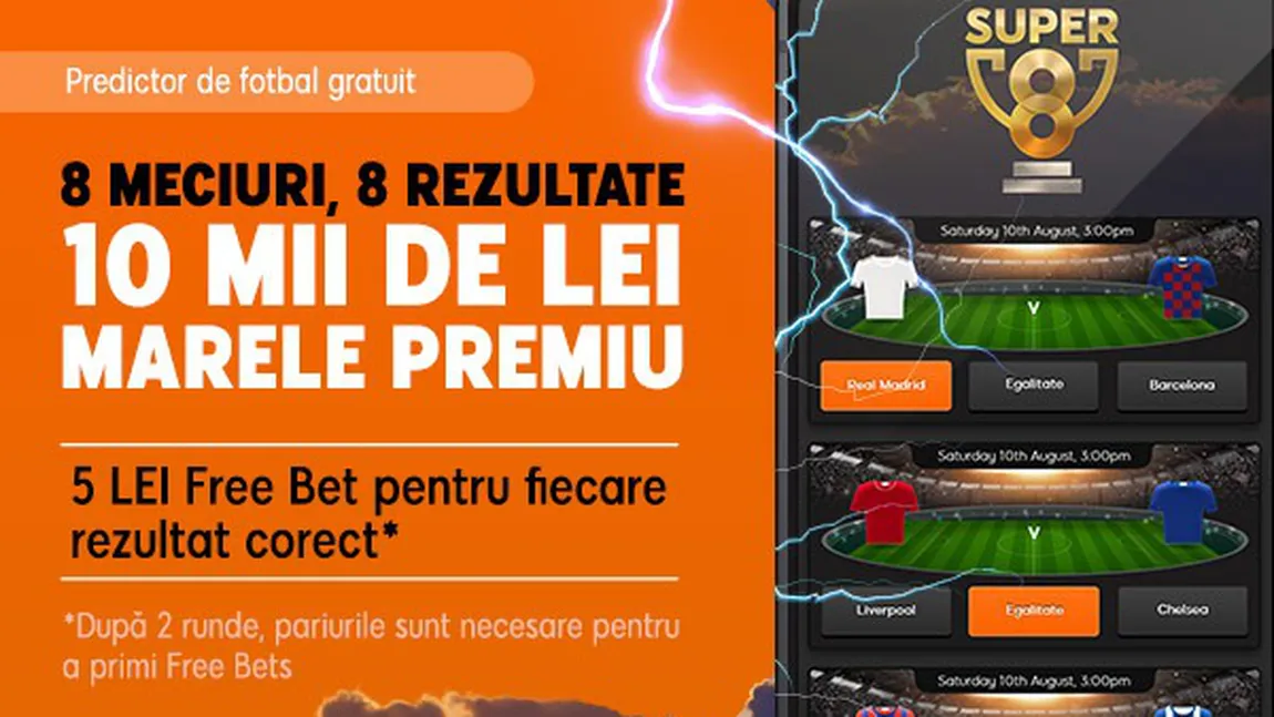 888 lansează Super8: participare gratuită, jackpot săptămânal de 10.000 de lei