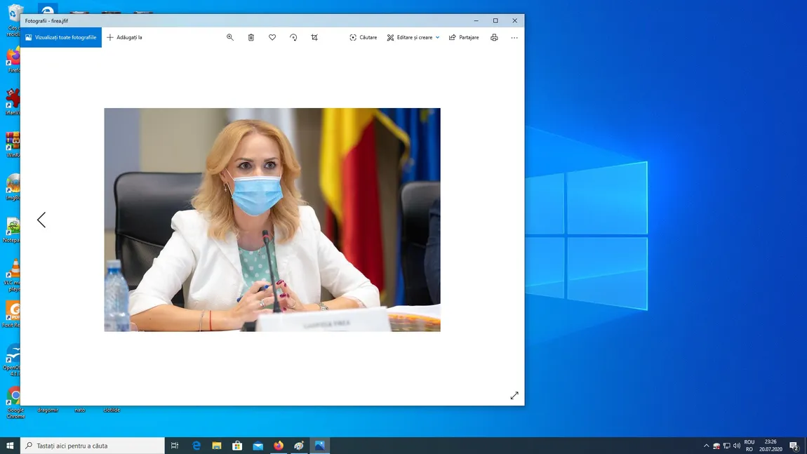 Gabriela Firea susţine că doar 5 spitale din Bucureşti sunt în lupta COVID. 