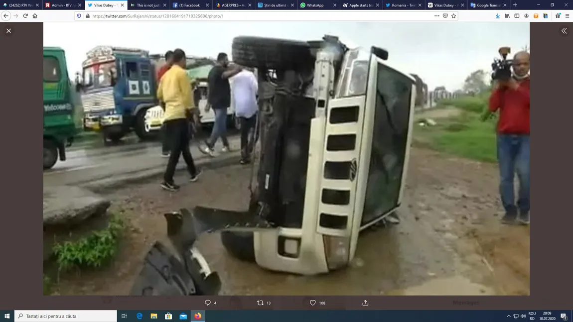 Viaţa bate filmul. Un gangster a fost ucis în timp ce evada din maşina poliţiei, răsturnată în urma unui accident