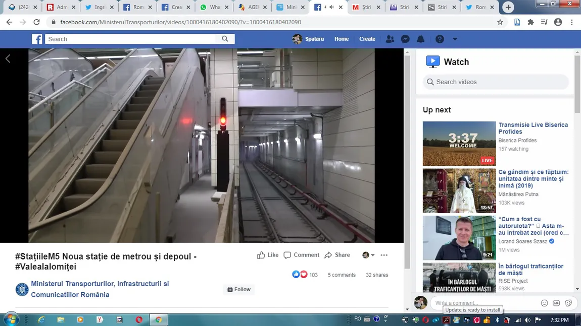 Metroul din Drumul Taberei, imagini în premieră cu noua staţie Valea Ialomiţei VIDEO