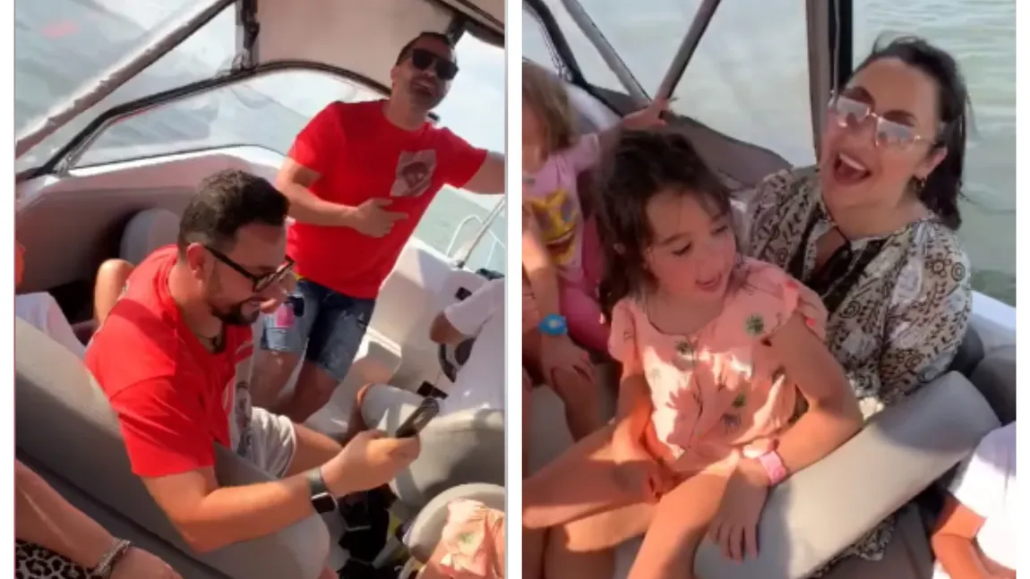 Andra, Măruţă, Pepe şi Raluca, vacanţă în familie pe meleaguri româneşti. Au cântat împreună pe vaporaş VIDEO