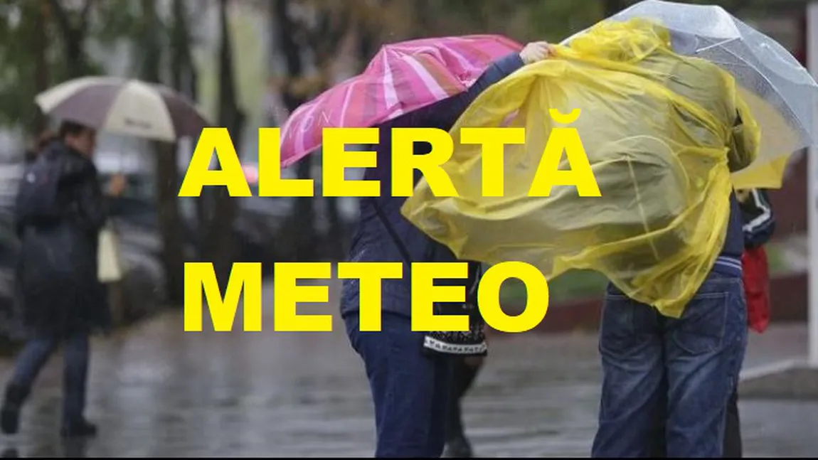 Alertă meteo. COD PORTOCALIU şi COD GALBEN de furtuni violente până marţi seara