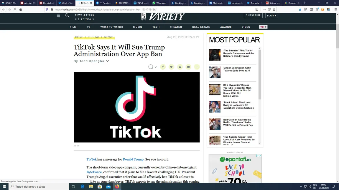 Donald Trump, dat în judecată de TikTok. Scandalul interzicerii aplicaţiei ia amploare în SUA