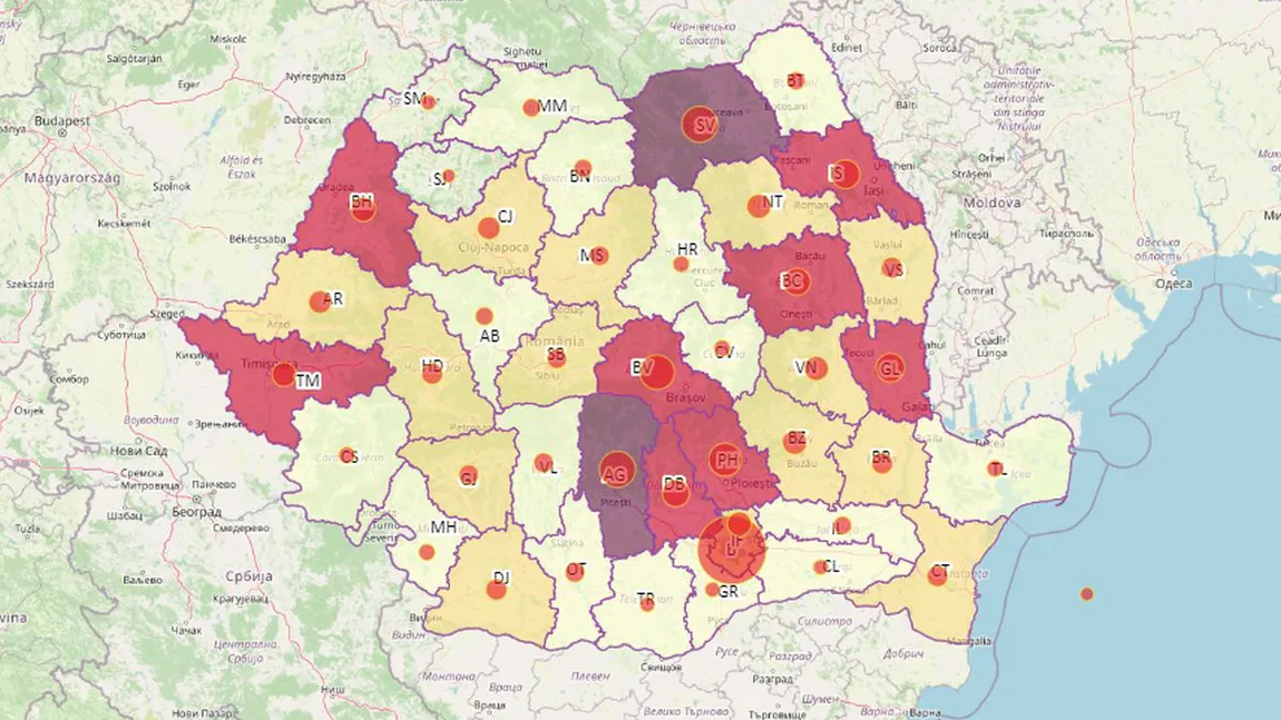 București și Cluj, în topul județelor cu cele mai multe cazuri de COVID. Rata de infectare e în creștere la nivel național