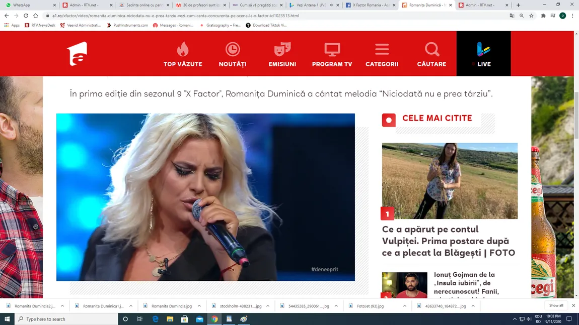 X FACTOR 2020 Romaniţa Duminică, cea mai nonconformistă concurentă din prima ediţie a show-ului