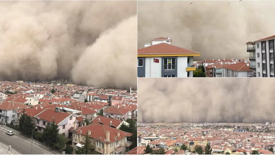 Furtună de nisip în Turcia! Norii de praf au INVADAT capitala. Imagini terifiante VIDEO