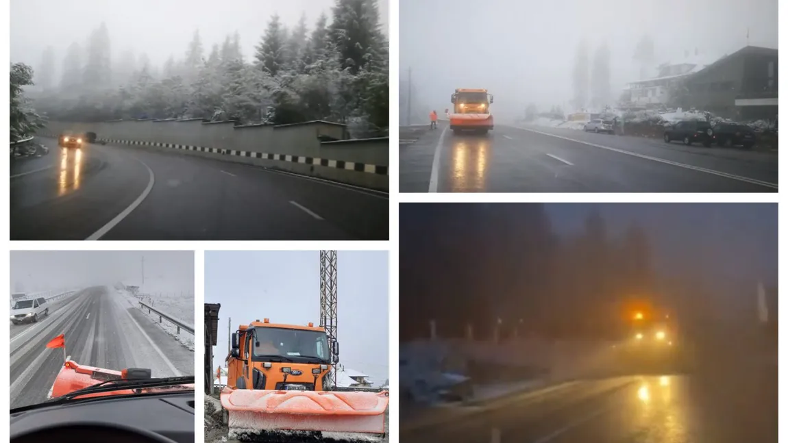 Lapoviţă şi ninsoare în România. Se intervine pentru deszăpezire pe mai multe drumuri VIDEO
