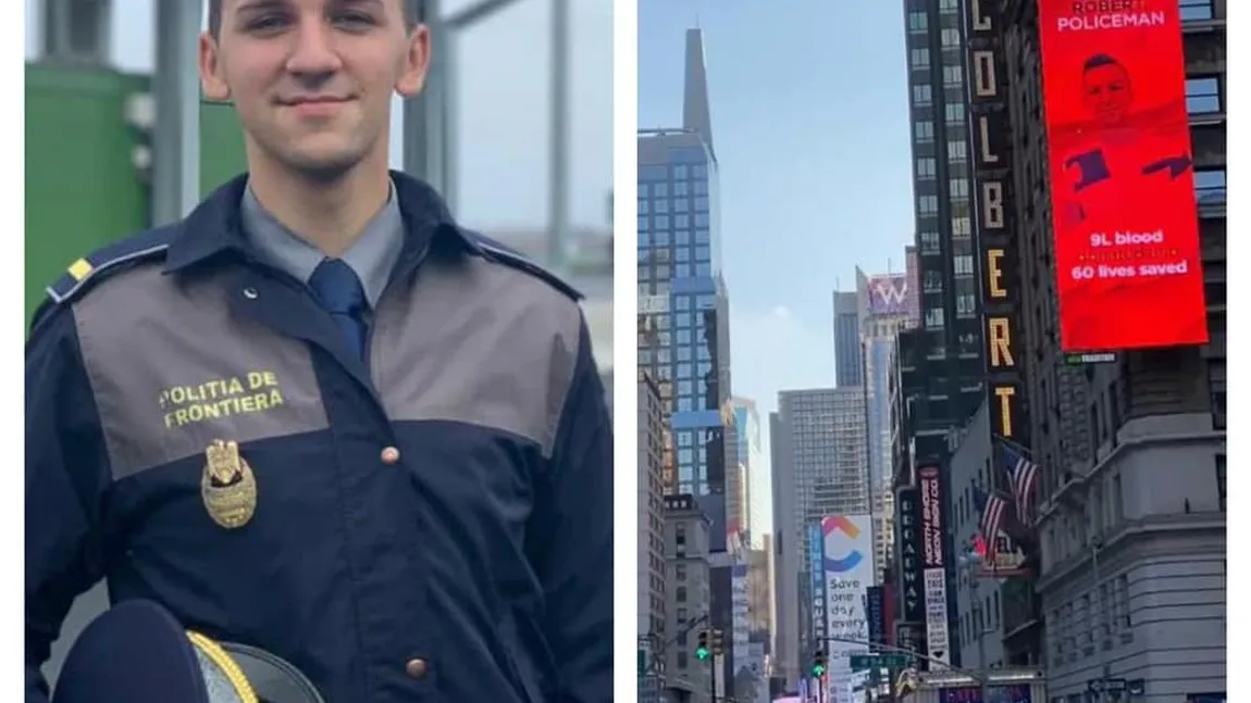 Poliţistul român care a ajuns erou pe Times Square, în New York. Robert a salvat prin gestul său 60 de vieţi