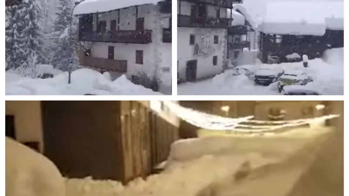 Ninsori abundente în Italia. Drumuri blocate, case şi maşini îngropate de zăpadă